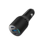 شارژر فندکی خودرو Powerology ظرفیت سه پورت و LED توان 65 وات PD، 20