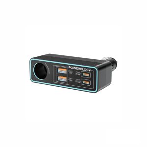 شارژر فندکی خودرو پاورولوژی مدل PWDA58BK
