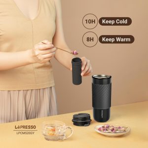 ماگ دوجداره لپرسو مدل Thermo Brew ظرفیت ۴۵۰ میلی‌لیتر مدل Lepresso Thermo Brew Insulated Tumbler 450ml