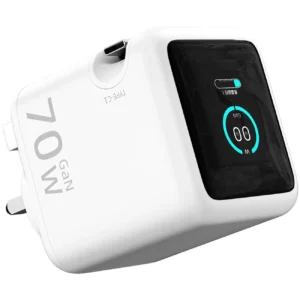 آداپتور پاورولوژی مدل Halo Dual-Port GaN 70w