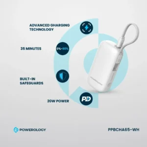 پاوربانک Powerology مدلPP065 ظرفیت 5000 میلی آمپر
