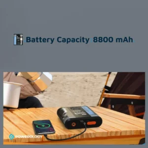 جامپ استارتر ، پمپ هوا و پاوربانک Powerology ظرفیت 8800 میلی‌ آمپر