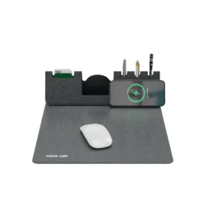 موس پد و شارژر وایرلس گرین لاین مدل GNMSPADWIRGY ا Green Lion Mouse Pad Wireless Charger