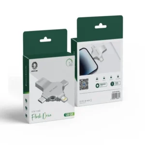 فلش مموری 4 پورت USB-A ، USB-C ، میکرو USB و لایتنینگ چند کاره گرین لاین Green Lion Flash Drive GN4IN1USB128