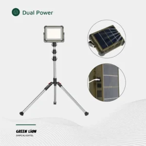 چراغ کمپینگ Green Lion مدل Solar Camping Light با باتری ۷۲۰۰ میلی‌آمپرساعت