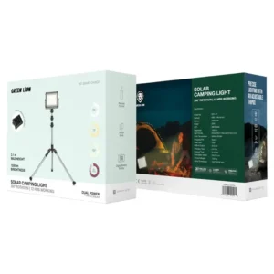 چراغ کمپینگ Green Lion مدل Solar Camping Light با باتری ۷۲۰۰ میلی‌آمپرساعت