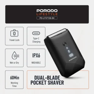 ماشین اصلاح دو تیغه Porodo مدل Dual Blade Power Shaver