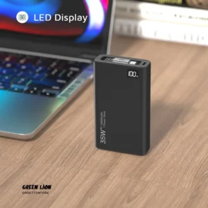 پاوربانک گرین لاین مدل Retractable با ظرفیت 10000 میلی‌آمپر 35 وات با کابل جمع‌شونده