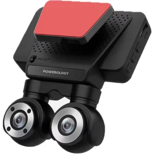 دوربین خودرو پاورولوژی مدل Dual Lens دو لنز با کیفیت 4K