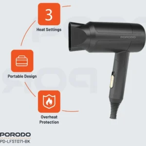 سشوار پرودو مدل Porodo Negative Ion No Frizz Hair Dryer