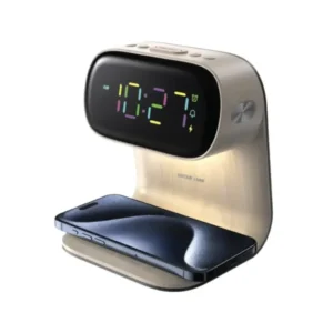 ساعت رومیزی شارژر بی‌سیم گرین لاین مدل Bedside Clock