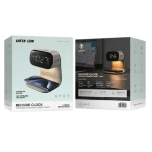 ساعت رومیزی شارژر بی‌سیم گرین لاین مدل Bedside Clock