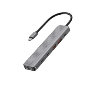 هاب 6 در 1 پاورولوژی مدل Slim با پشتیبانی از 100 وات PD و خروجی 4K