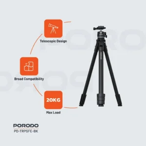 سهپایه آلومینیومی پرودو مدل اولترا لایت Porodo Ultra-Light Aluminum Tripod