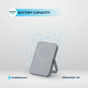 پاوربانک 10000 میلیآمپر پاورولوژی مگسیف مدل Powerology 10000mAh MagSafe Power Glass Surface Powerology