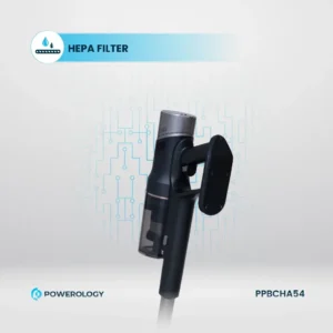 جارو شارژی پاورولوژی مدل PP054 با تخلیه خودکار و پایه شارژ