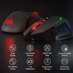 Redragon M690 PRO Wireless RGB Mouse | ماوس بی‌سیم ردراگون مدل M690 پرو RGB