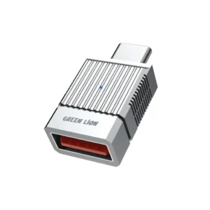 مبدل OTG گرین لاین ۲ در ۱ توان ۱۲۰ وات مدل Green Lion 2 in 1 OTG Adapter 120W 10Gbps Lightning + USB-C