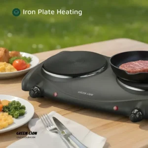 اجاق برقی گرین لاین مدل Green Lion Electric Stove GLEG-45 Dual Burner 2000W