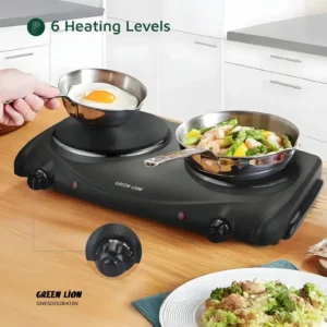 اجاق برقی گرین لاین مدل Green Lion Electric Stove GLEG-45 Dual Burner 2000W