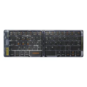 کیبورد بی‌سیم تاشو پرودو مدل Porodo Crystal Shell Wireless Foldable Keyboard
