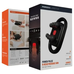 ماساژور پرودو لایف‌استایل مدل Porodo Lifestyle Power Pulse 8-Head Massage Gun 9 Speeds 24H