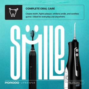 کیت بهداشت دهان پرودو لایف‌استایل مدلPorodo Lifestyle Ultimate Oral Care Duo Electric Toothbrush & Water Flosser