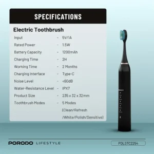 کیت بهداشت دهان پرودو لایف‌استایل مدلPorodo Lifestyle Ultimate Oral Care Duo Electric Toothbrush & Water Flosser