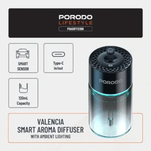 دستگاه خوشبوکننده پرودو مدل Porodo Lifestyle Valencia Smart Aroma Diffuser 150ml